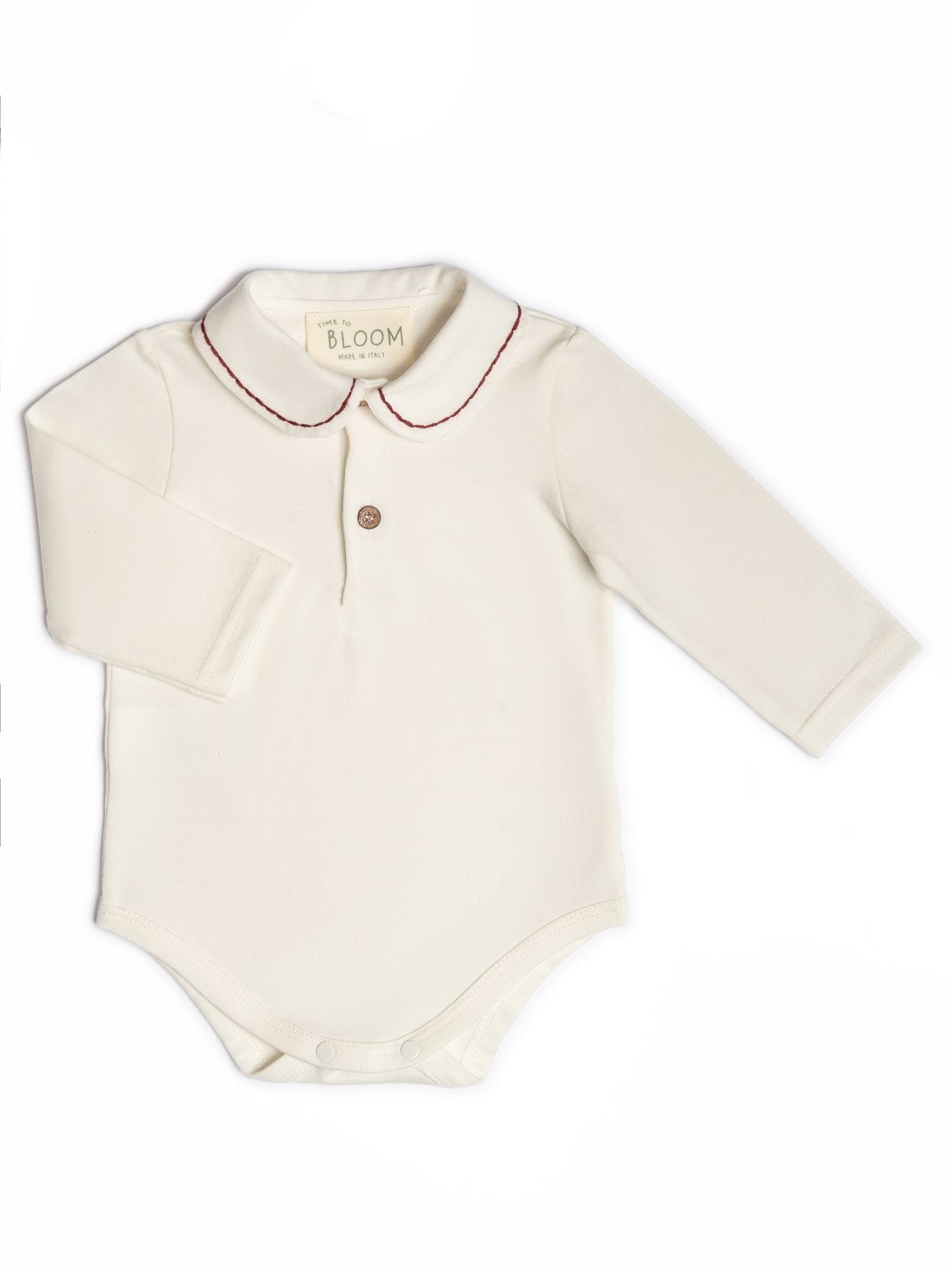 Body colletto ricamo bordeaux