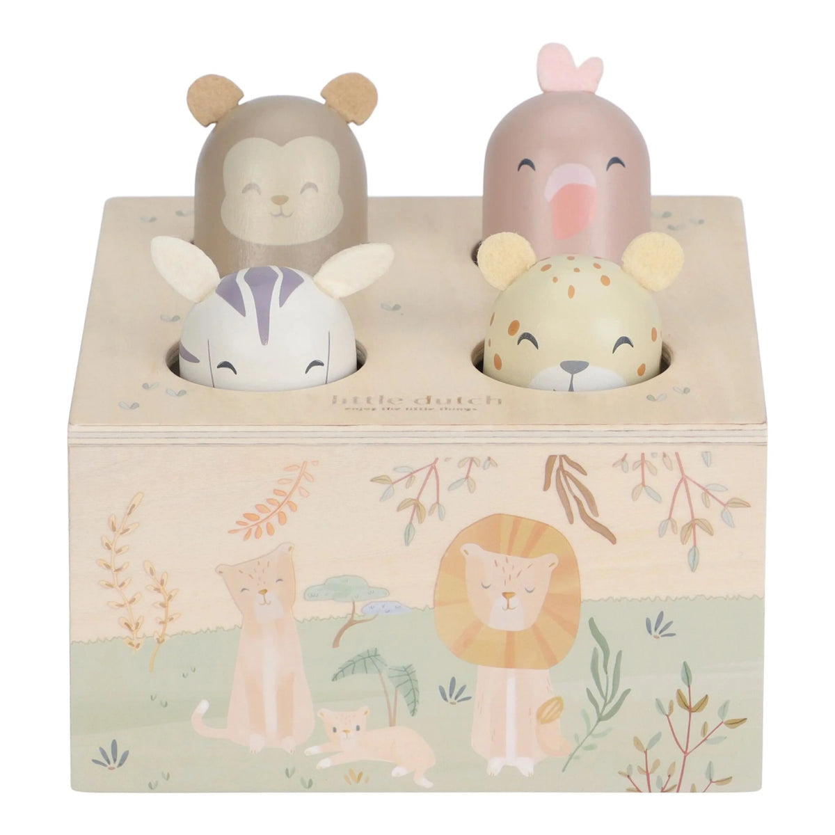 Gioco pop-up in legno Safari Friends