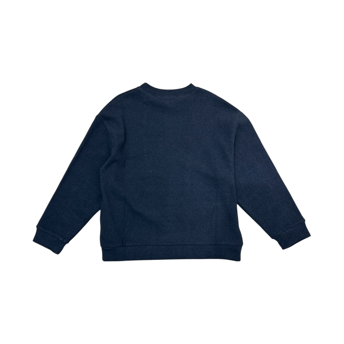 Felpa caldo cotone blu con ricamo