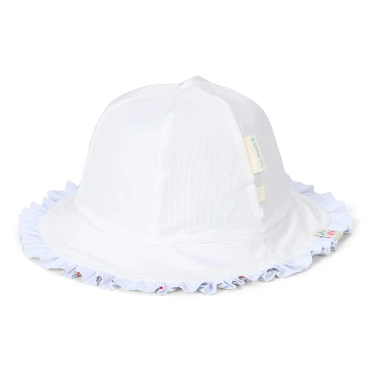 Cappellino reversibile blu fiori e righe Sunny Flower