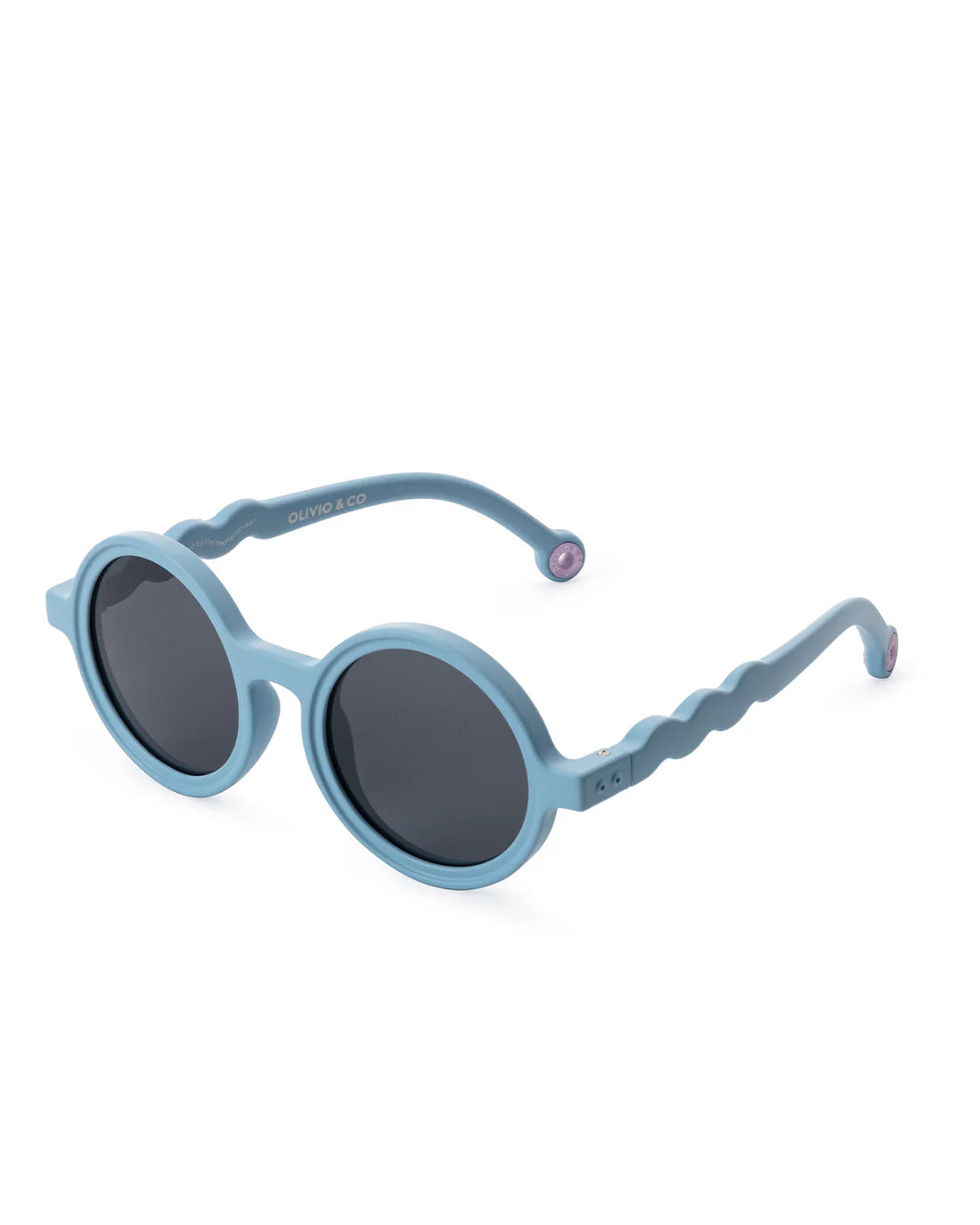 Occhiali da sole baby rotondi azzurri Reef Blue 0-12 mesi