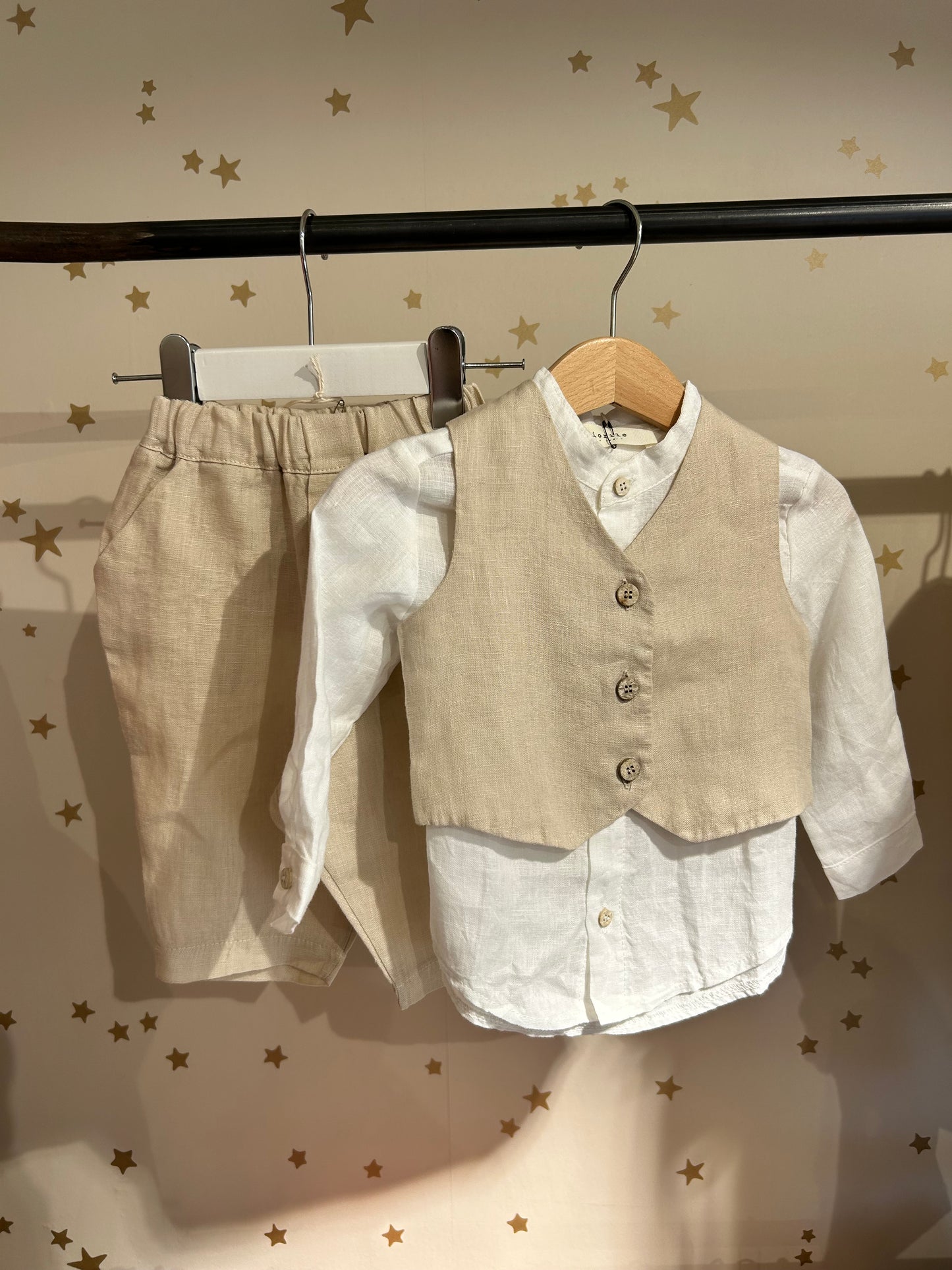 Camicia baby lino bianco