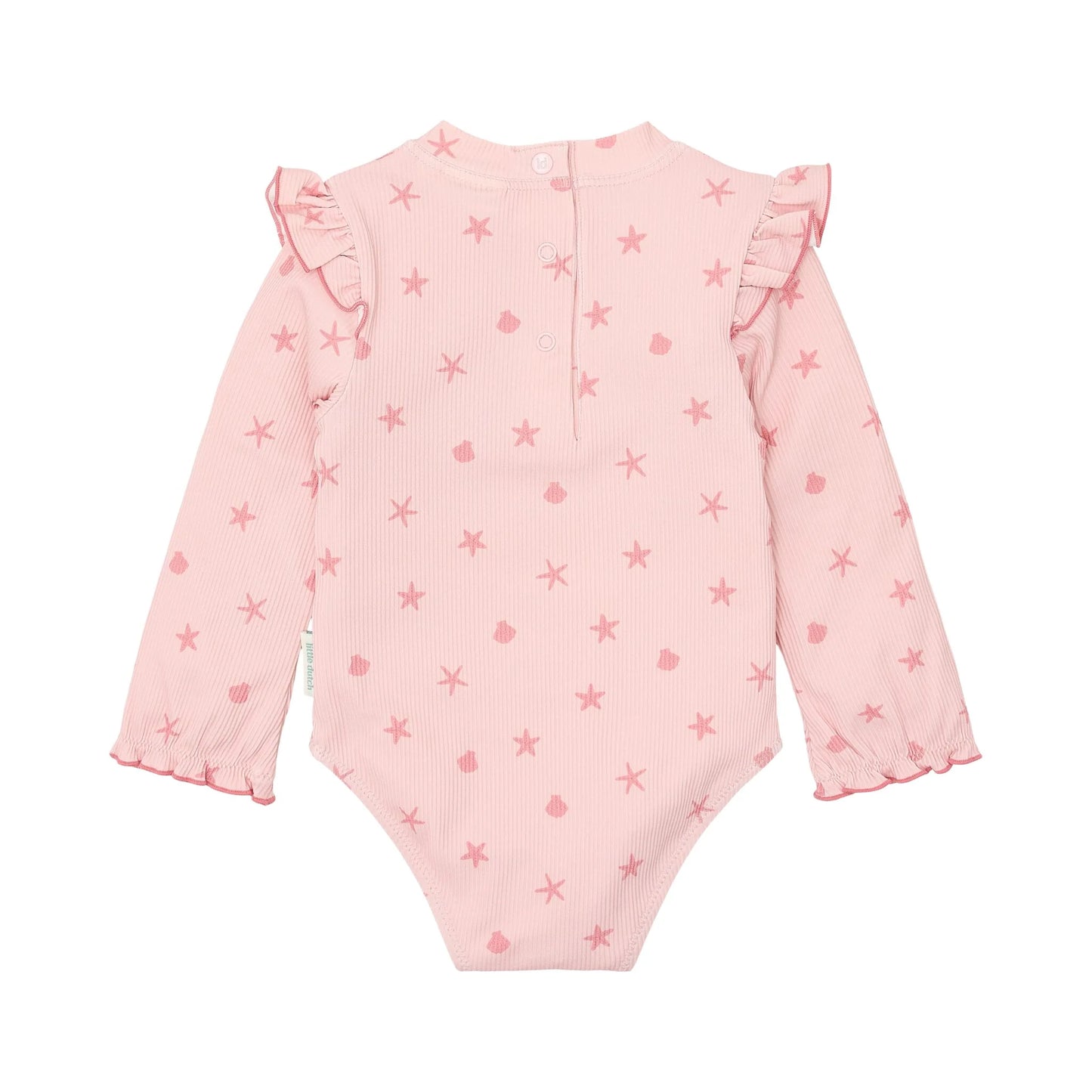 Costume da bagno a maniche lunghe UPF40 Rosa Conchiglie