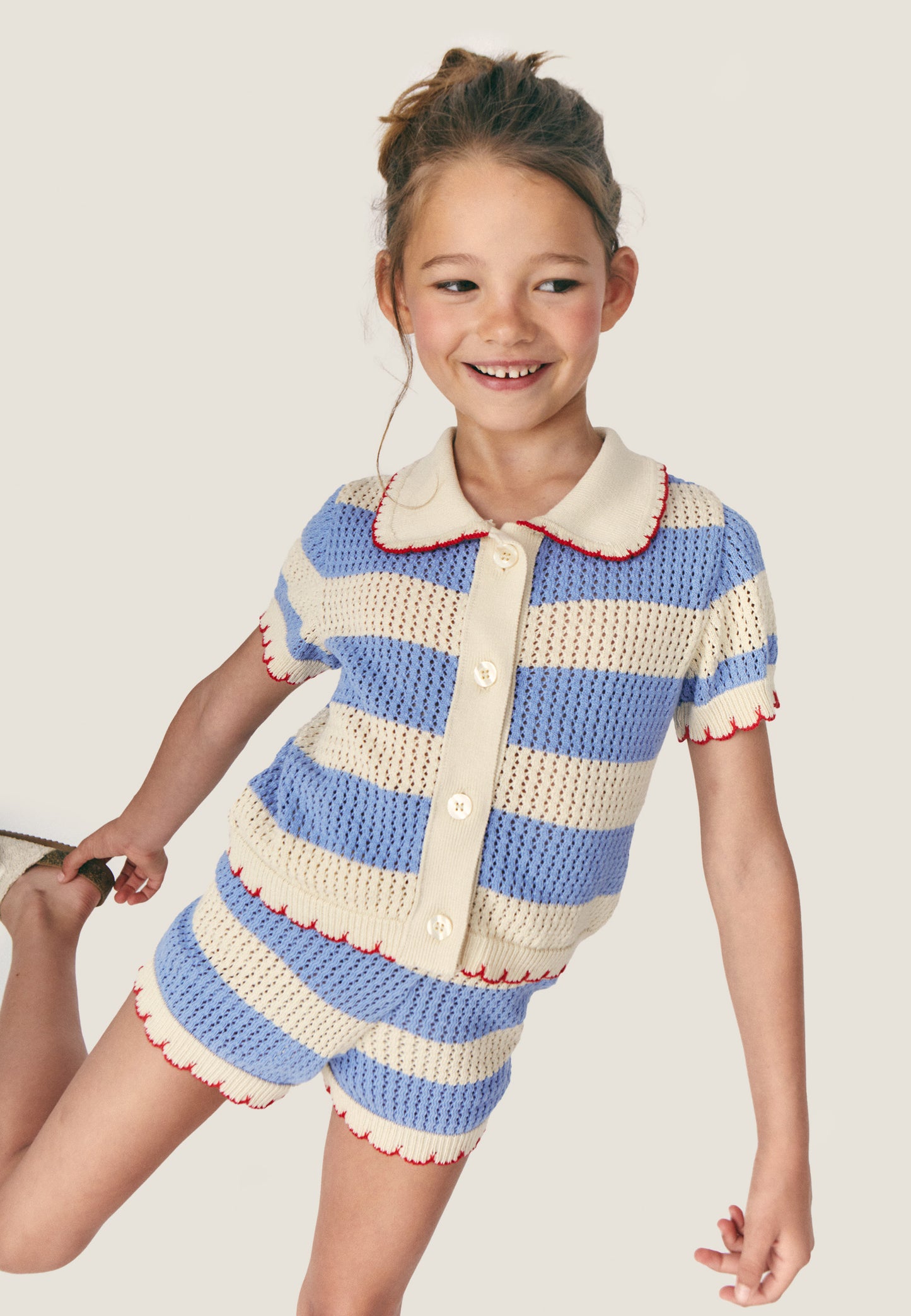 Shorts in maglia a righe Vita