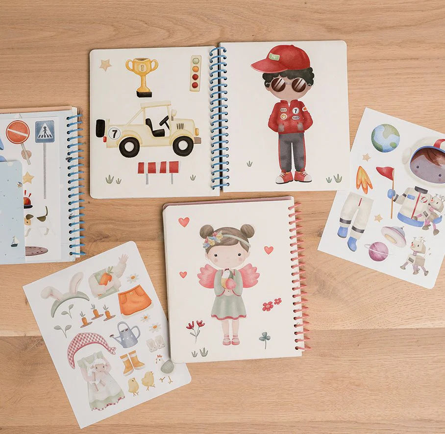 Libro con stickers Dress me up Jim & Friends