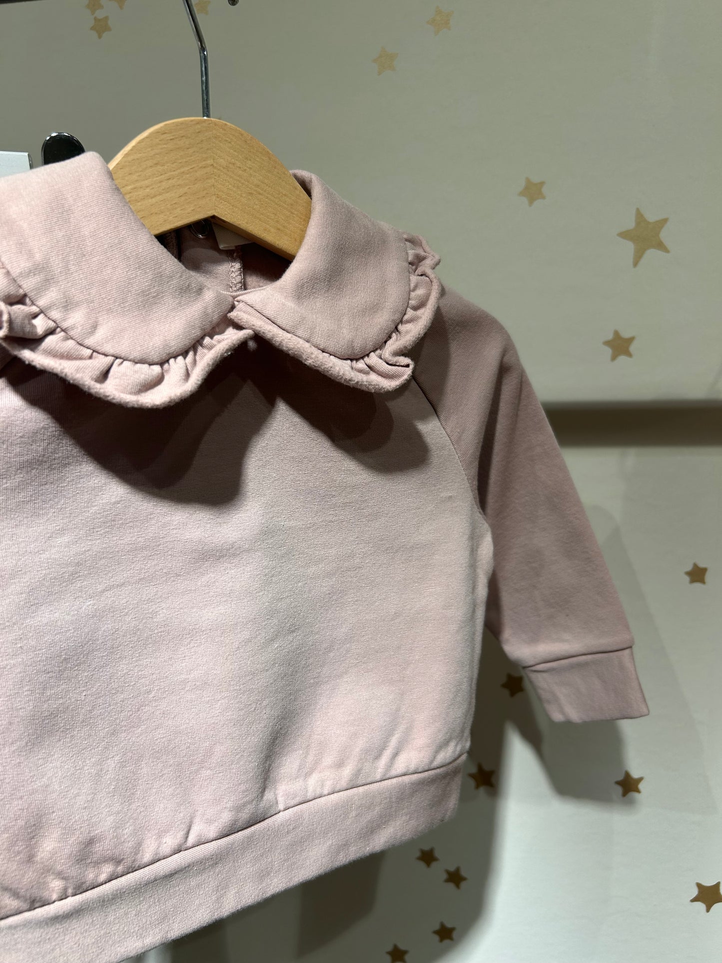 Felpa baby colletto cameo rose