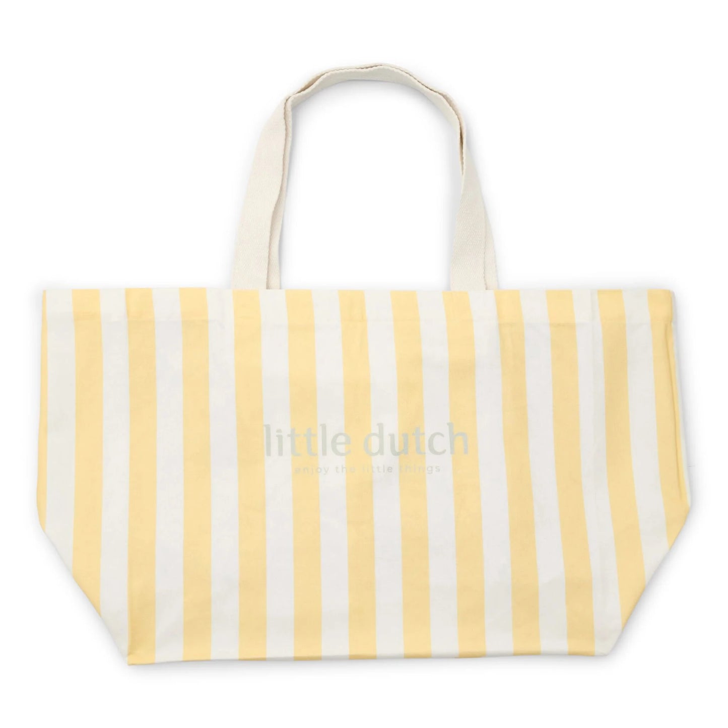 Borsa da spiaggia a righe giallo/bianco