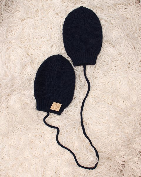 Muffole blu pura lana merino