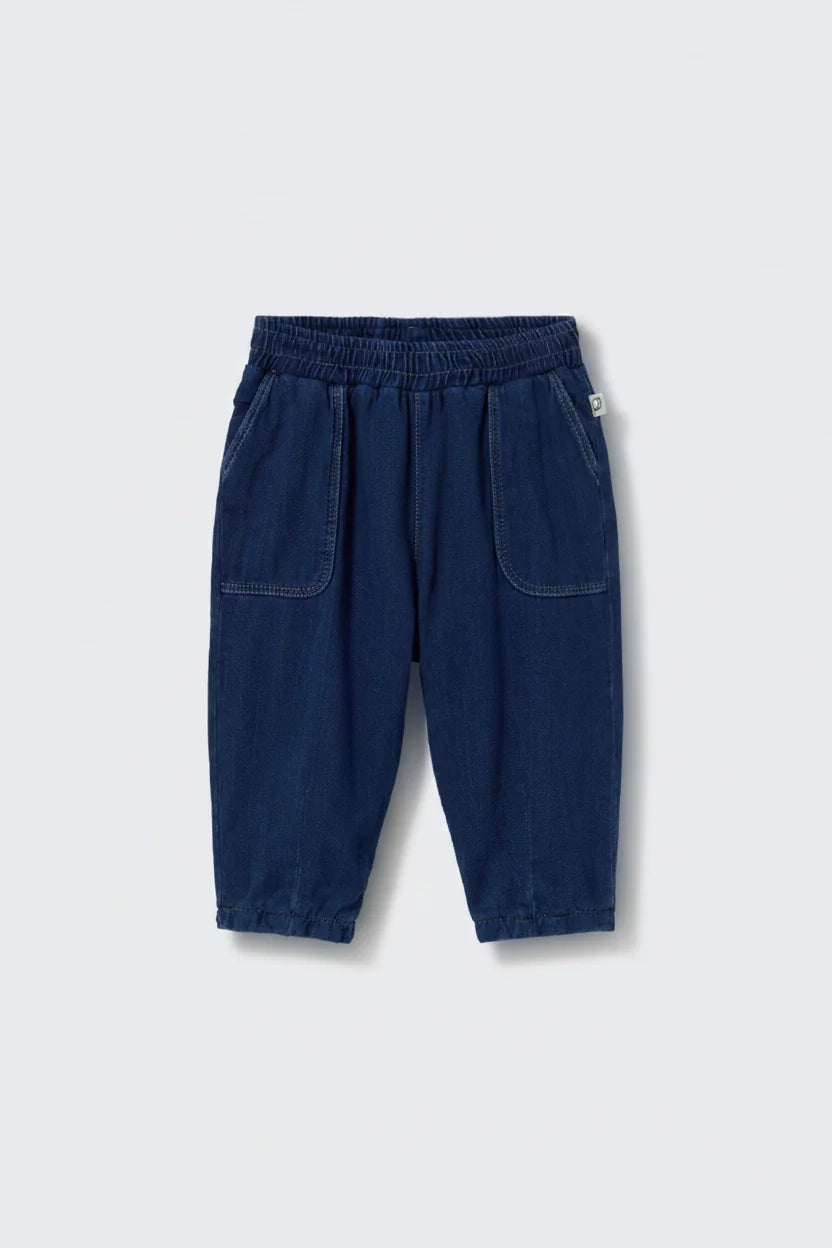 Pantalone in twill denim baby Gallo