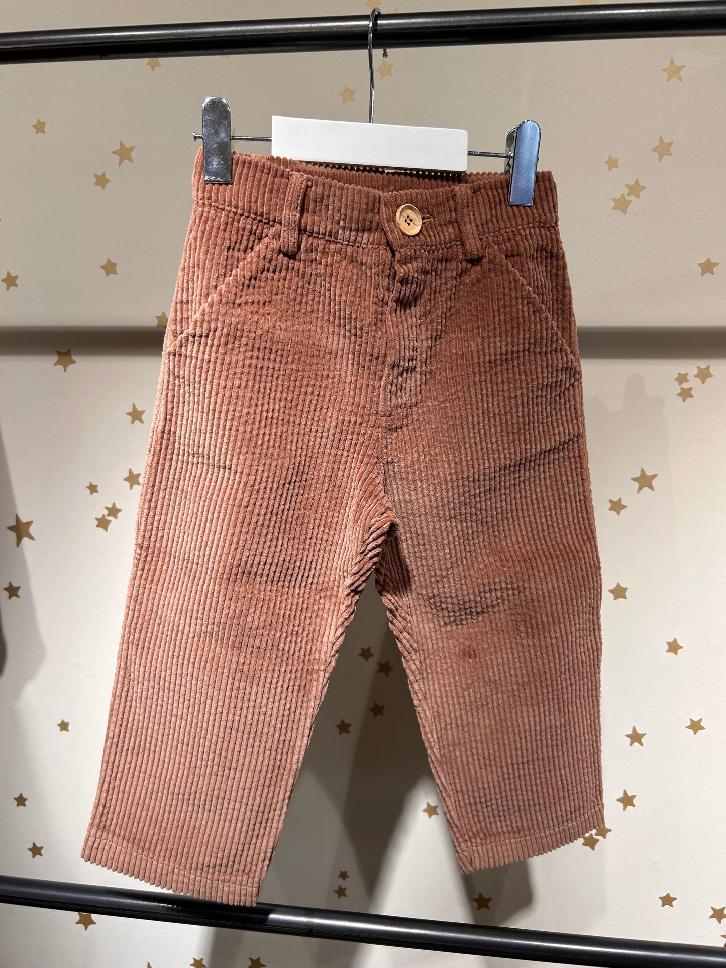 Pantalone in velluto a coste moka mousse