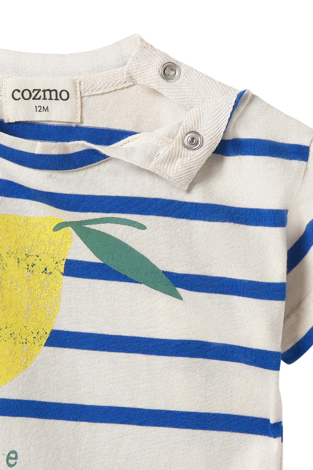 T-shirt neonato Aran a righe, stampa limone