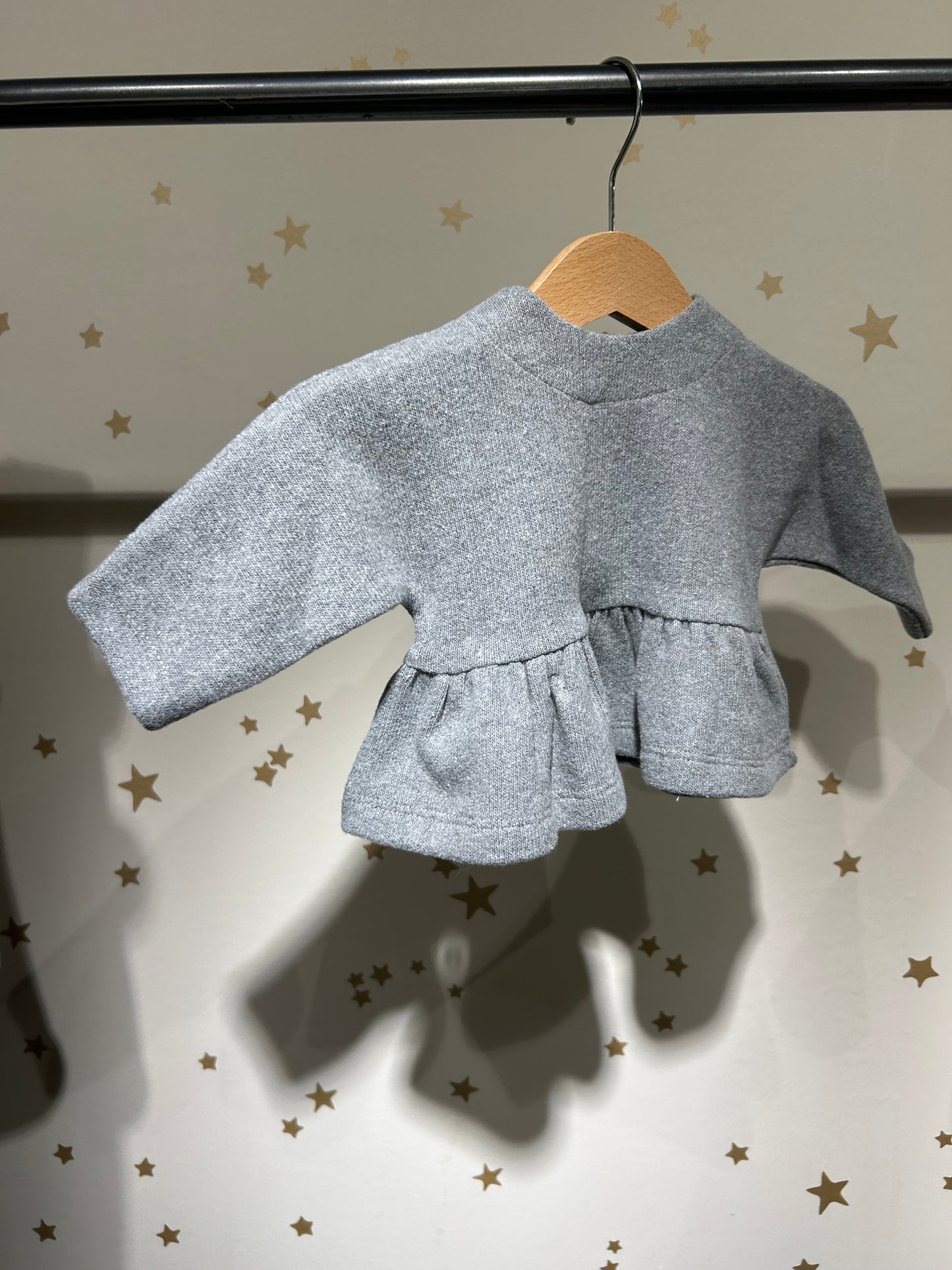 Blusa Sara caldo cotone grigio