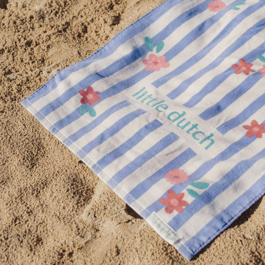 Telo mare fiori/riga viola Dreamy Purple Stripe