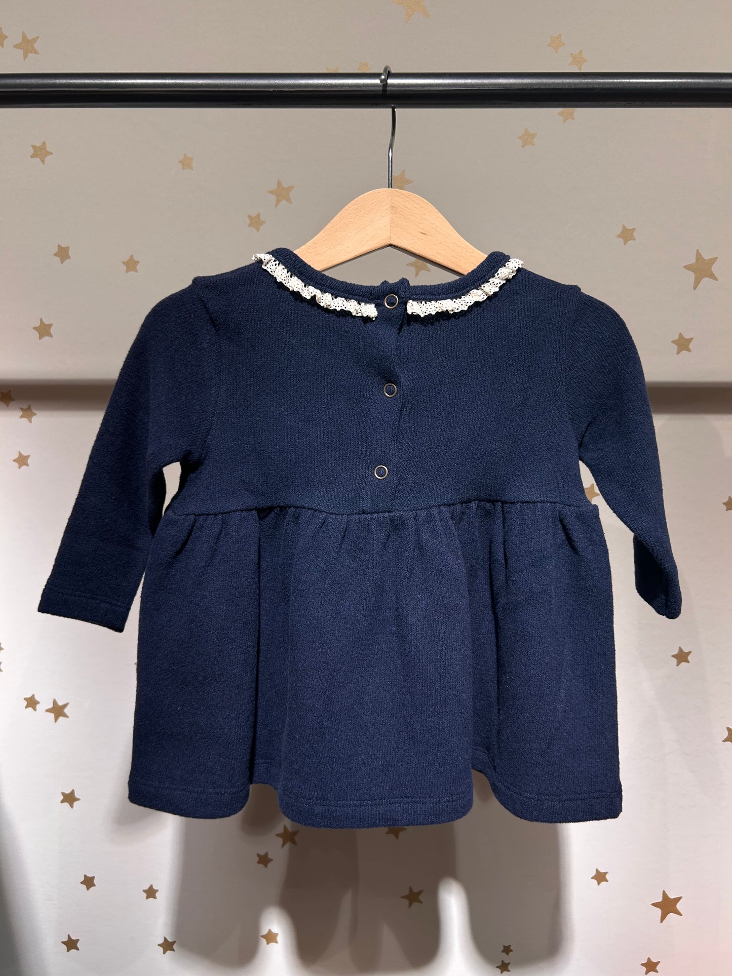 Abito baby caldo cotone blu