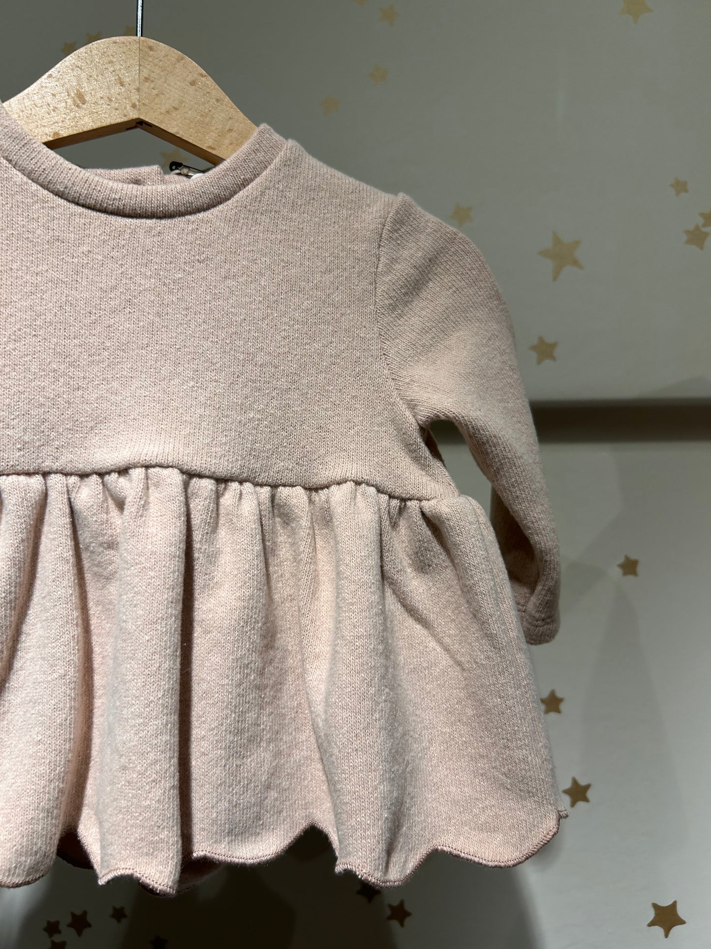 Blusa baby rosa confetto, in caldo cotone