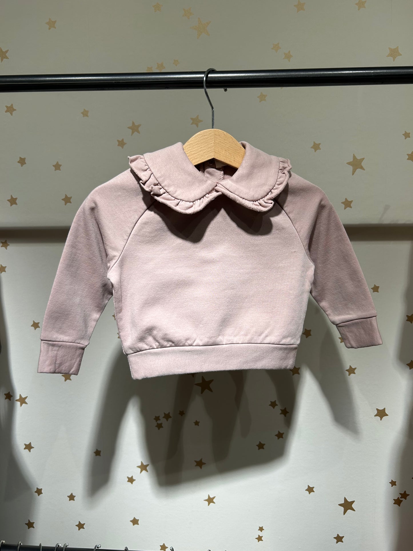 Felpa baby colletto cameo rose