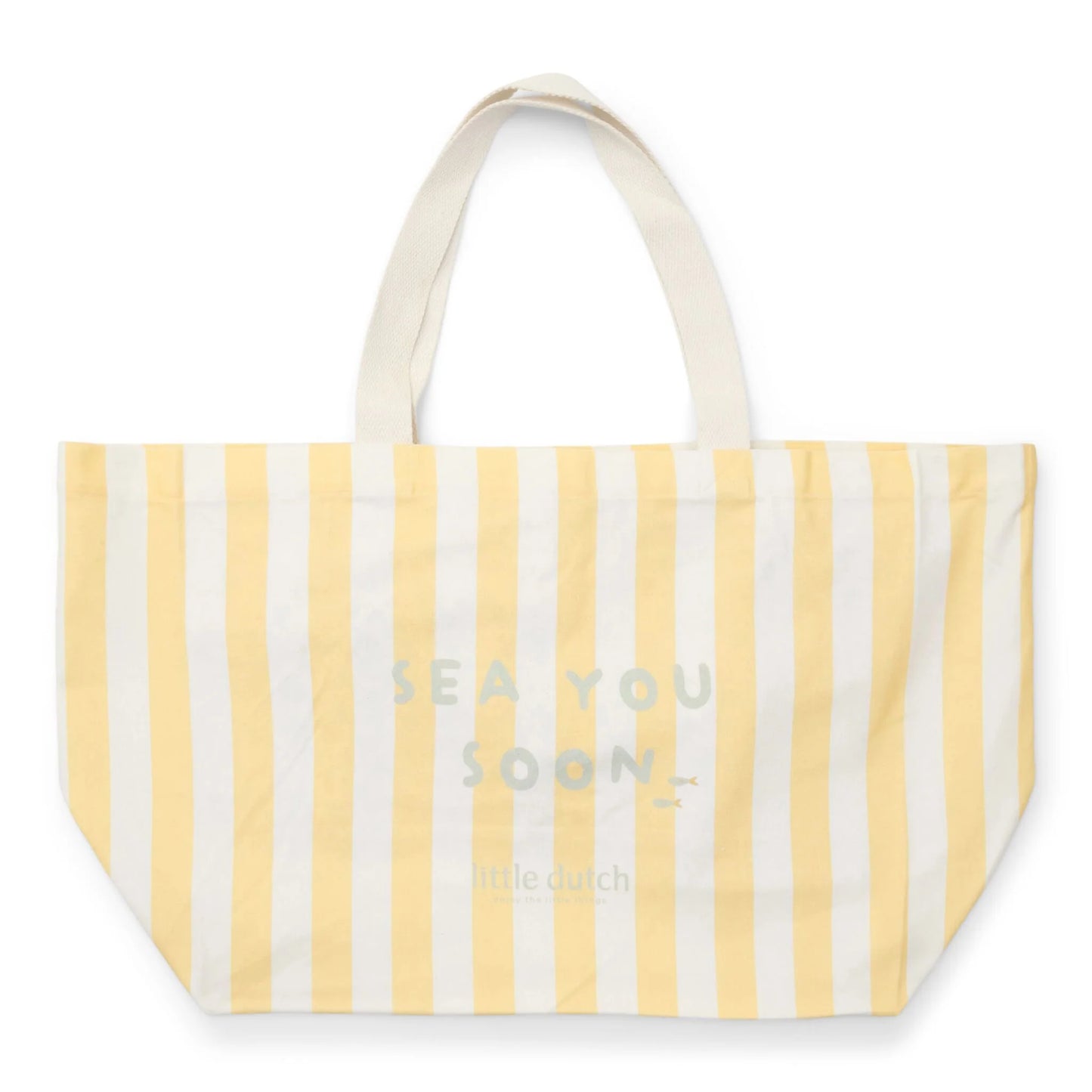 Borsa da spiaggia a righe giallo/bianco