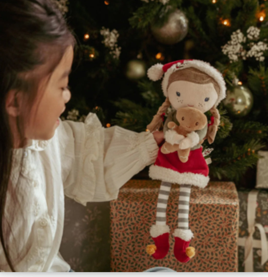 Bambola morbida di Natale Rosa