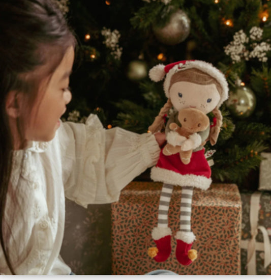 Bambola morbida di Natale Rosa