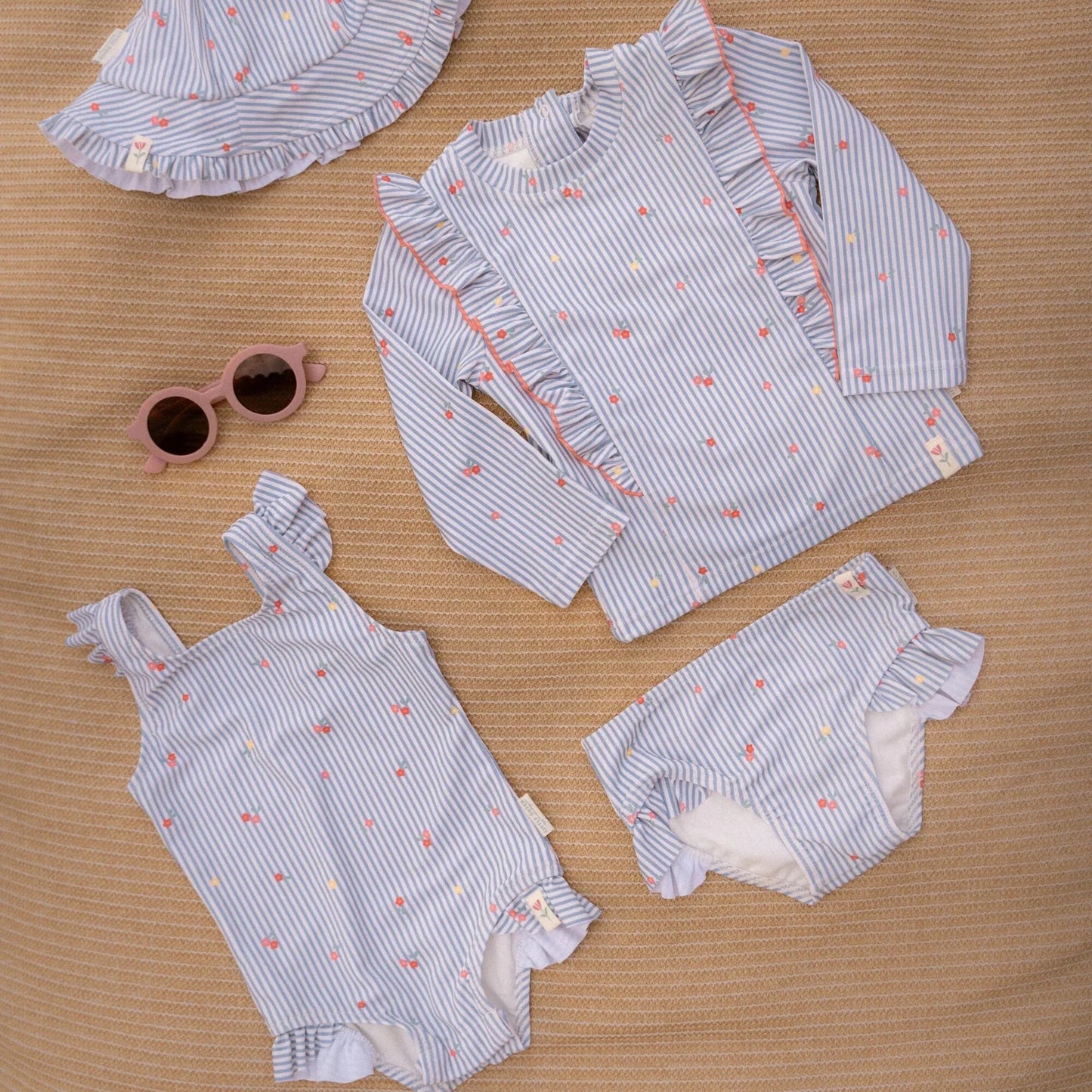 Costume/Mutandina da bagno Sunny Flower blu