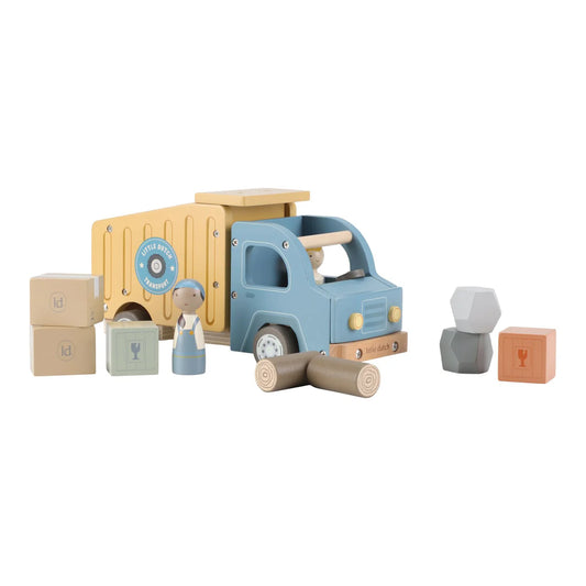 Camion della spazzatura in legno