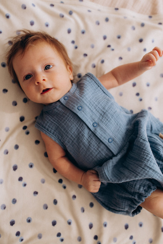 Pagliaccetto in mussola azzurro