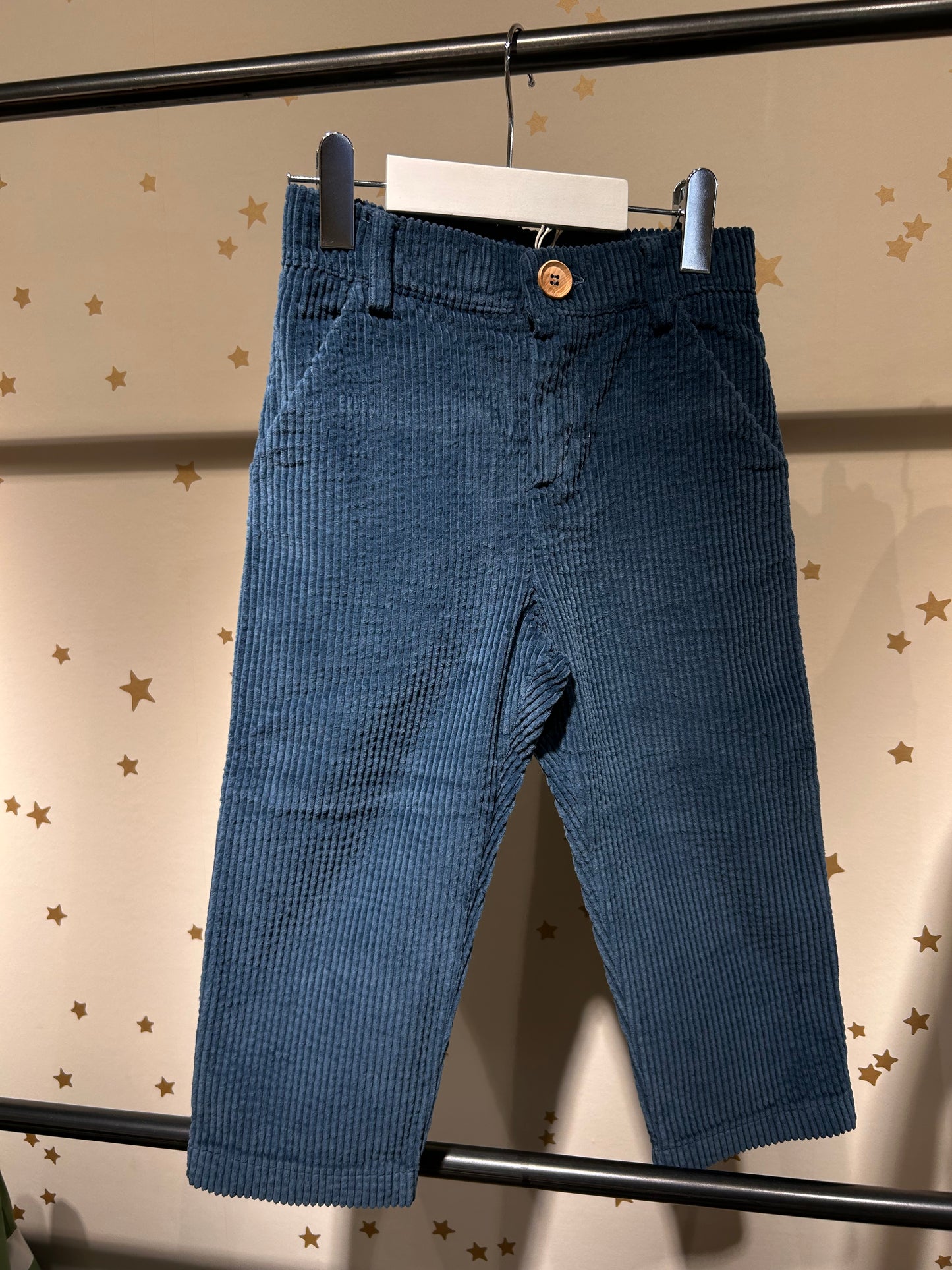 Pantalone in velluto a coste maiolica blue