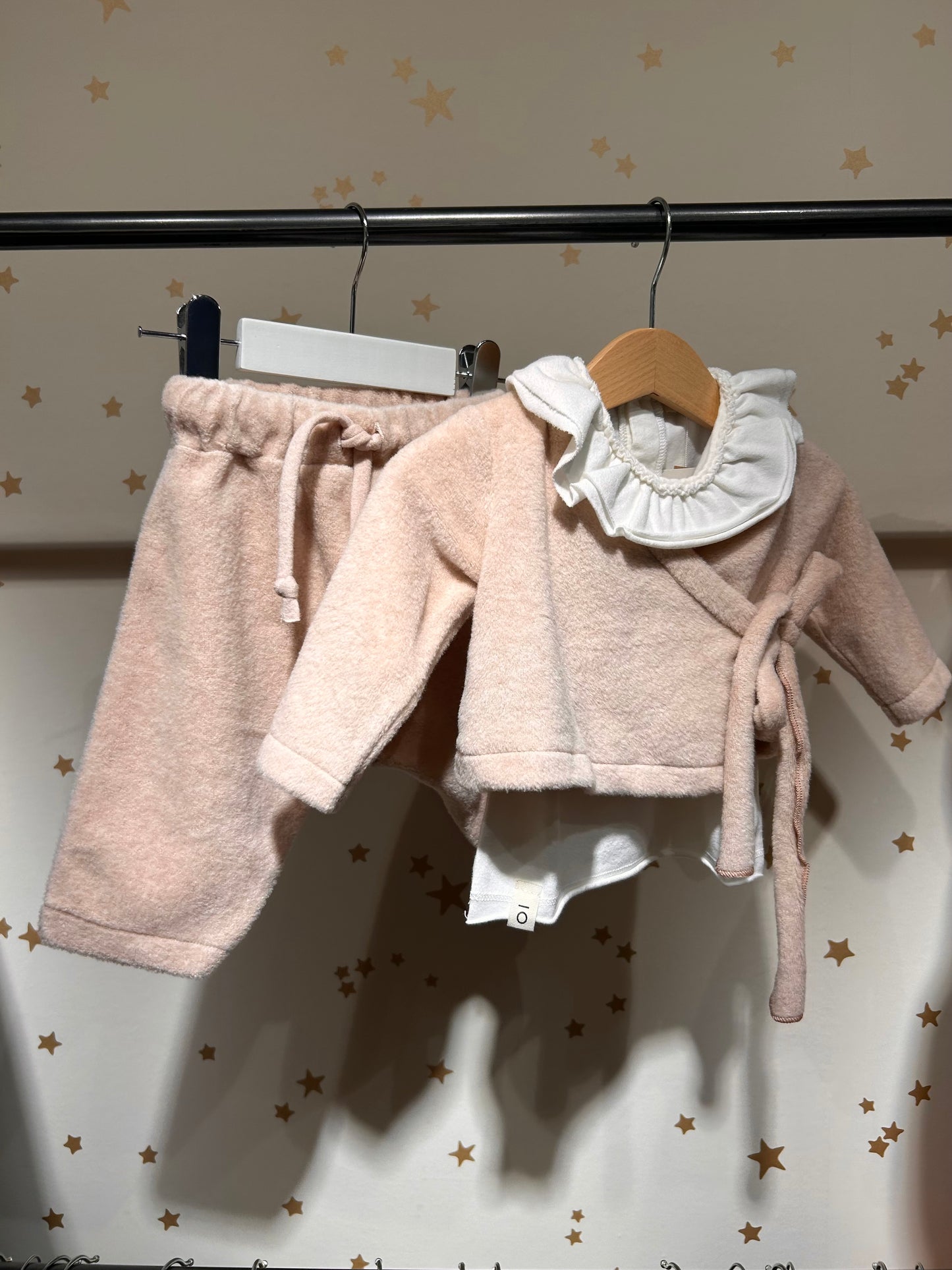 Pantalone baby effetto orsetto cameo rose
