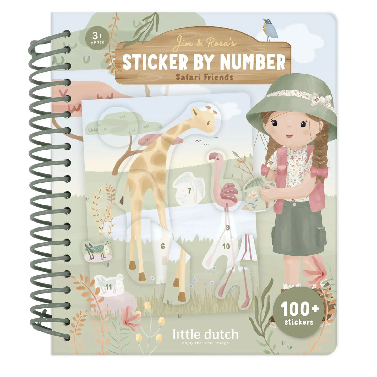 Libro adesivi Rosa Safari Friends