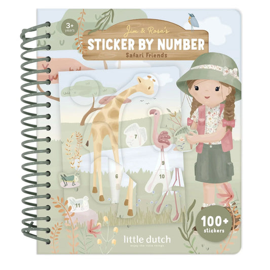 Libro adesivi Rosa Safari Friends