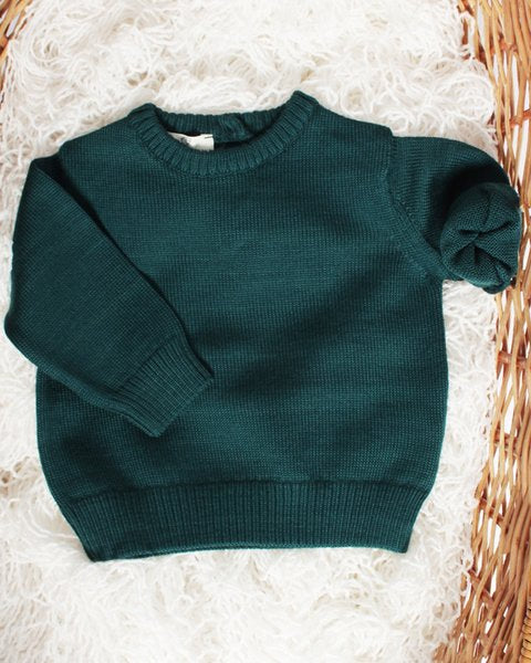 Maglione verde pura lana merino extrafine