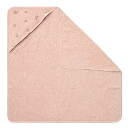 Accappatoio neonata rosa Fairy Garden 75x75