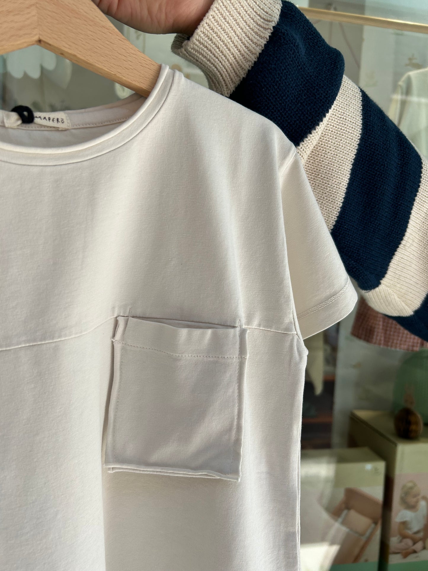 T-shirt taschino ecru