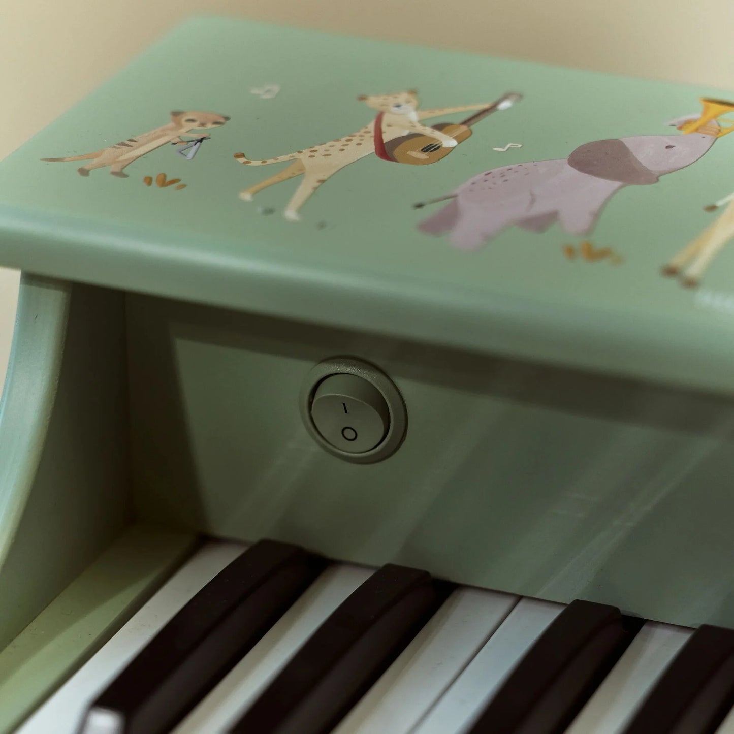 Piano in legno verde Safari Friends