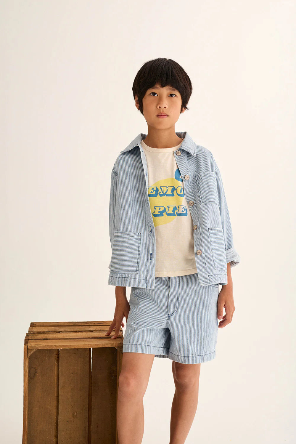 Giacca in denim a righe Ridge