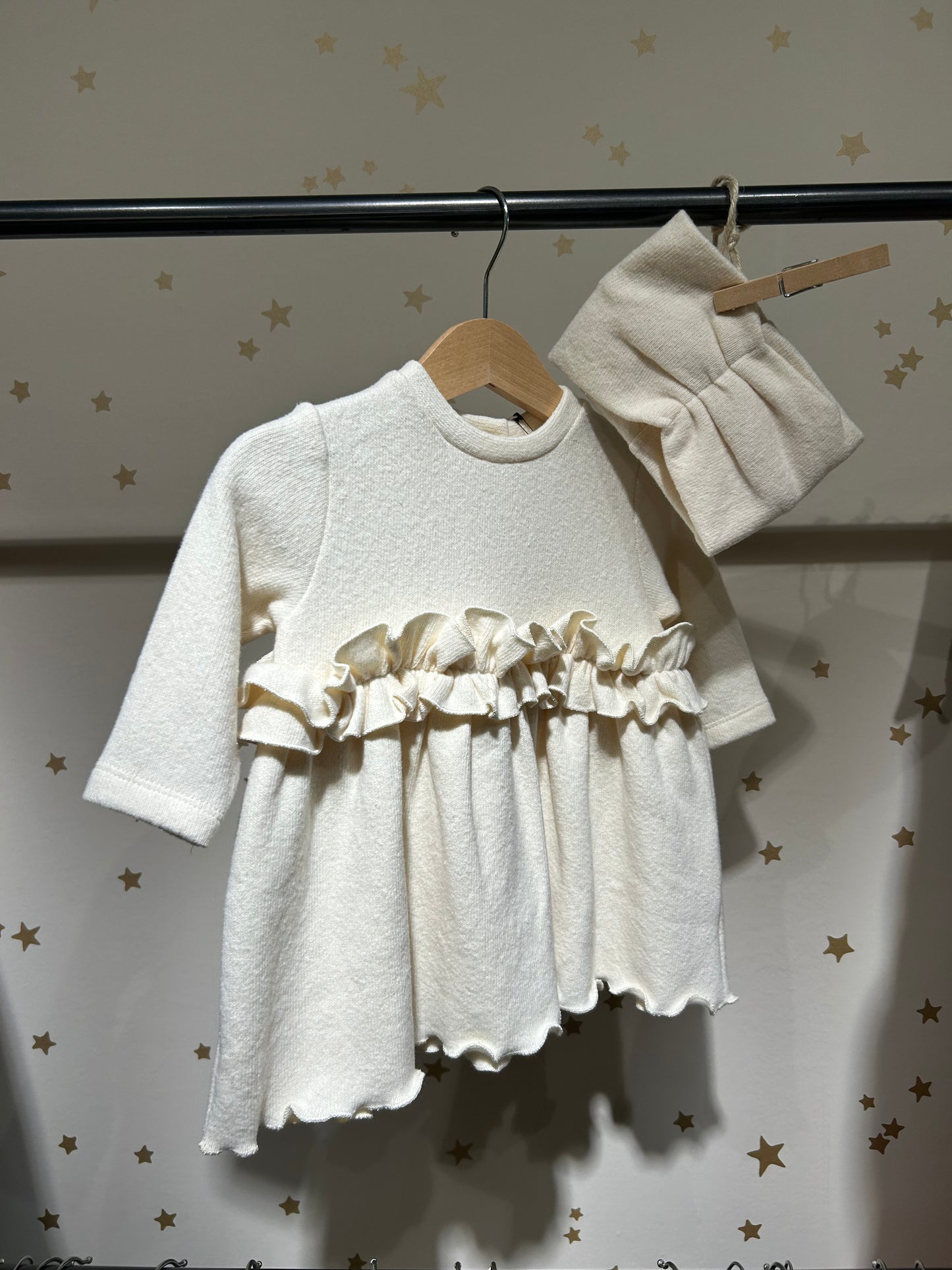 Abito baby caldo cotone avorio
