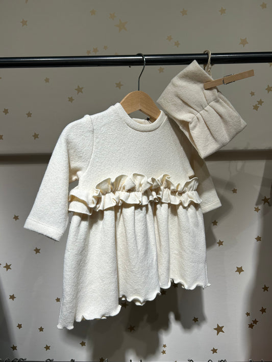 Abito baby caldo cotone avorio