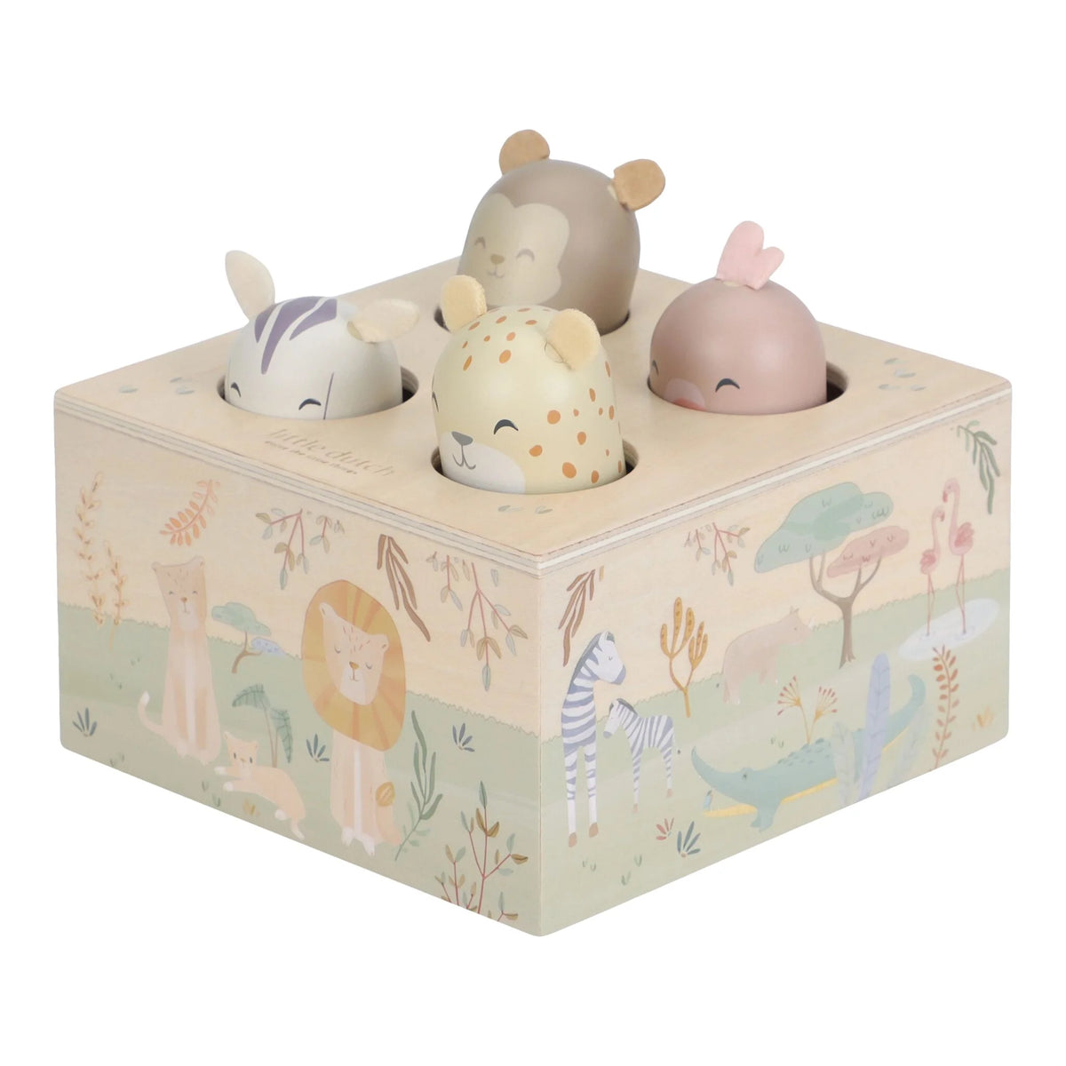 Gioco pop-up in legno Safari Friends