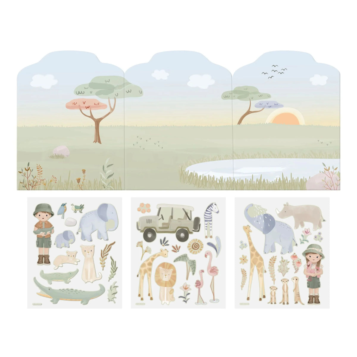 Stickers tacca e stacca Safari Friends