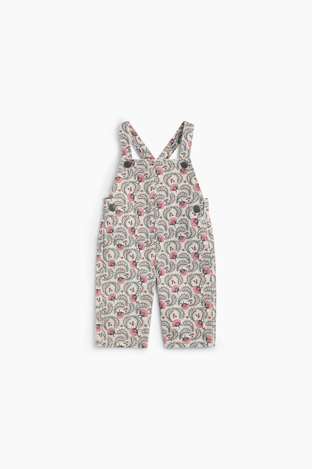 Salopette baby denim fiori Nesta