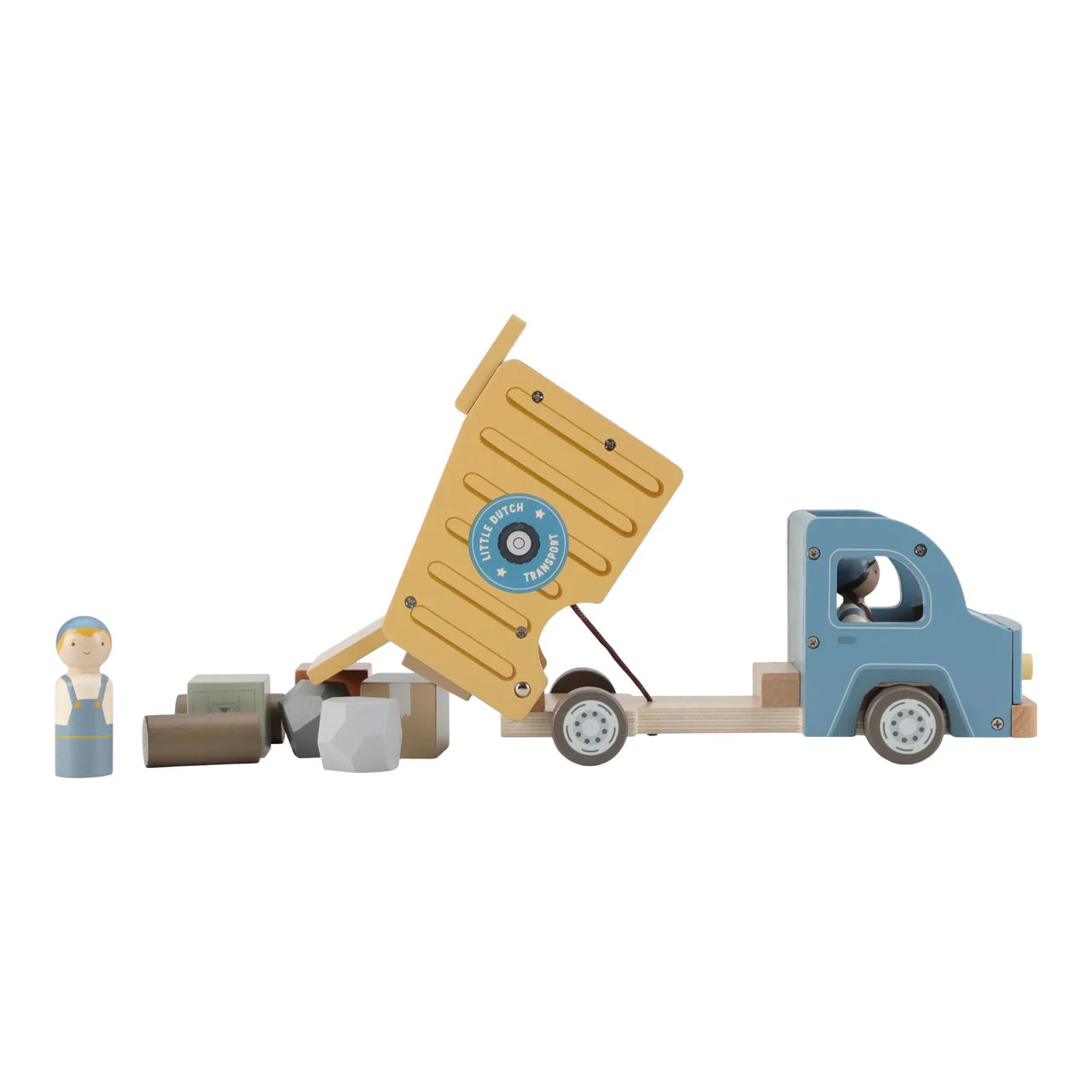 Camion della spazzatura in legno
