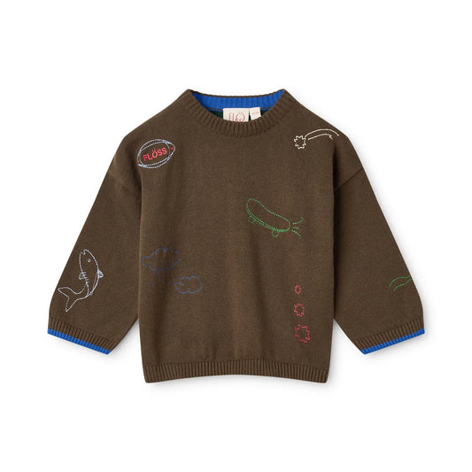 Completo maglia e pantalone ricamato Gustav