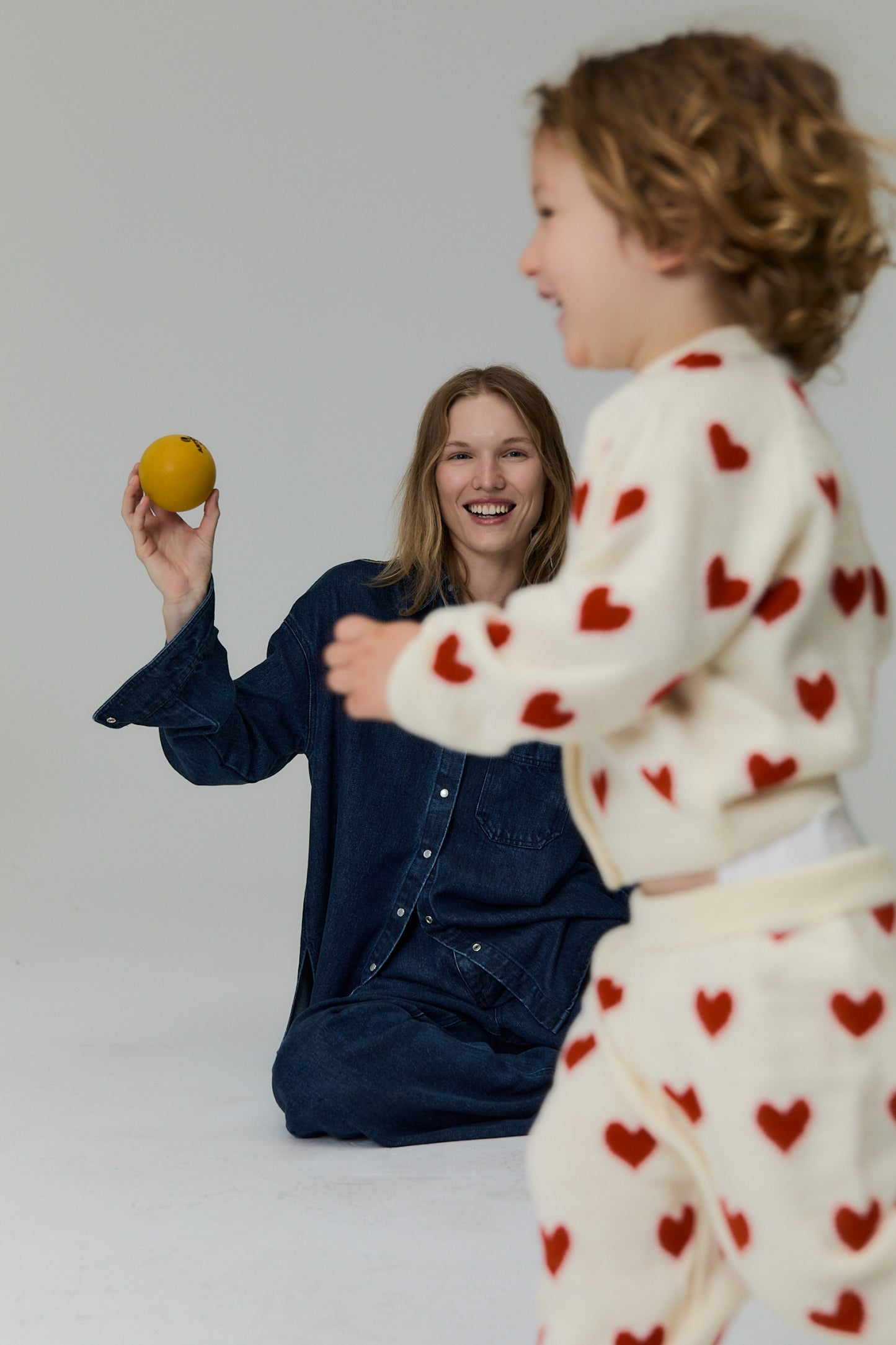 Completo Cardigan e Pantaloni baby Fuji cuori