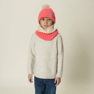 Cuffia pompon Big Bee rosa