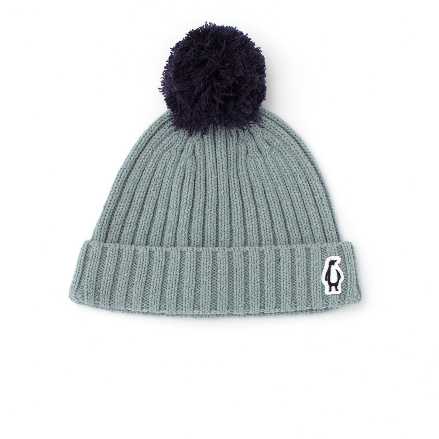 Big Bee light blue pompon hat
