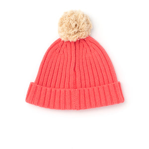Cuffia pompon Big Bee rosa
