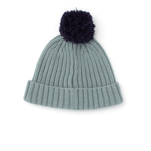 Cuffia pompon Big Bee azzurro