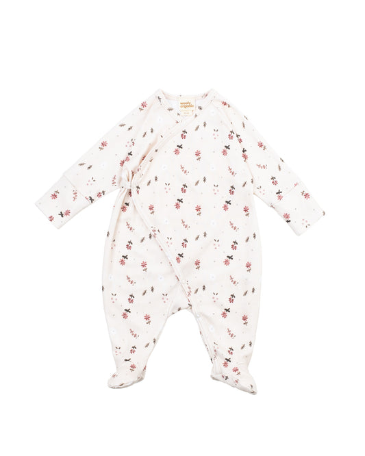 Tutina kimono Flora rosa cotone BIO