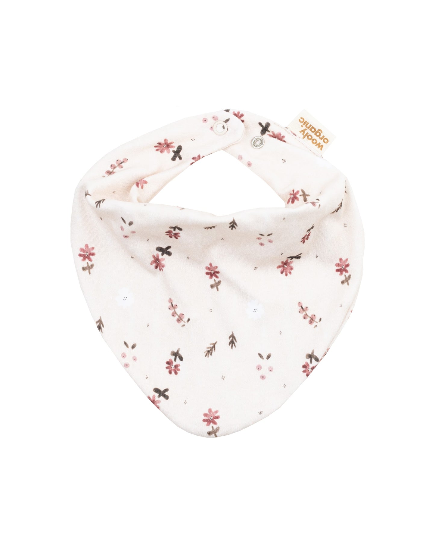 Bavaglia neonato rosa Flora cotone BIO