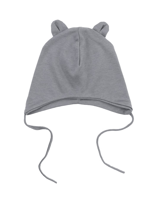 Cuffietta neonato lyocell/lana orecchie orso Night Owl